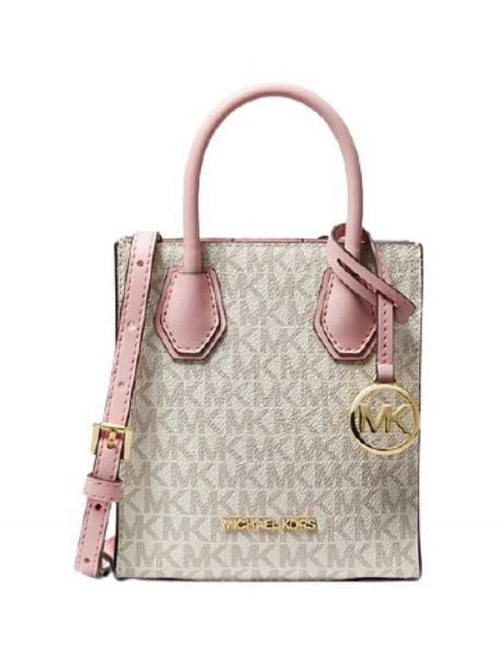 Michael Kors Pink Mini Mercer Signature Convertible Tote Bag - Picture 3 of 5